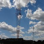 Building with Blaw-Knox tower