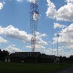 Transmitter building and towers