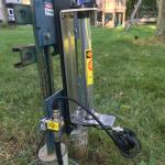 Base of antenna in vertical position