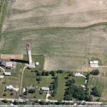 Aerial view of former concrete tower from Google