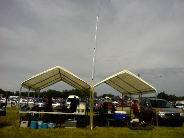 Shack and antenna pole